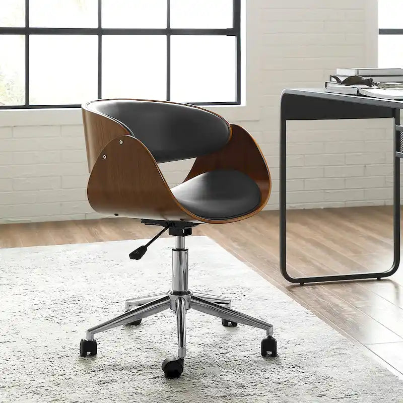 Corvus Mid-century Wood and Metal Adjustable Office Chair