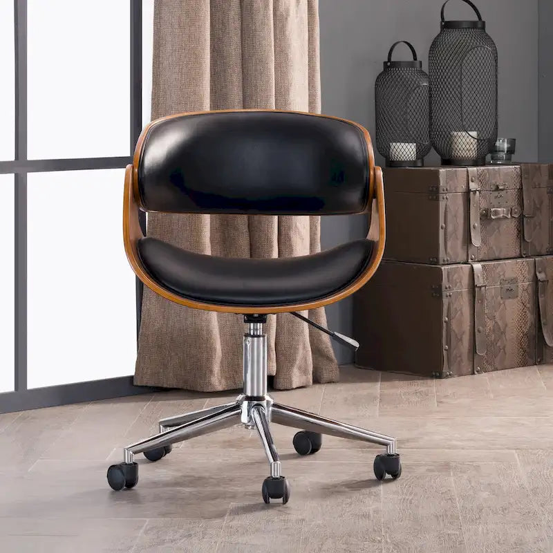 Corvus Mid-century Wood and Metal Adjustable Office Chair
