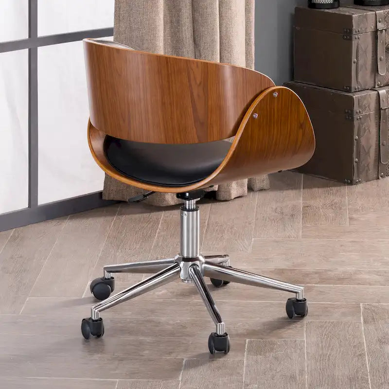 Corvus Mid-century Wood and Metal Adjustable Office Chair