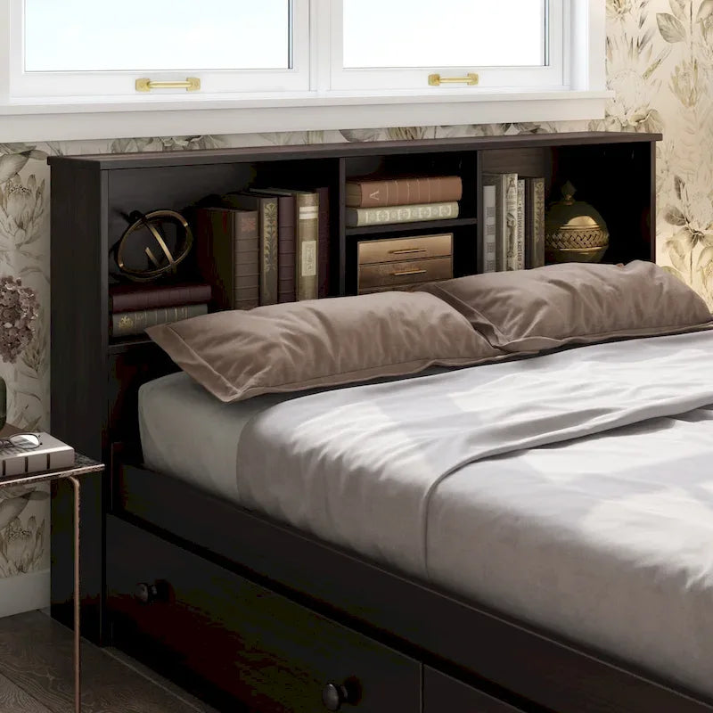 Palace Imports 100% Solid Wood Kansas Full Size Bookcase Headboard