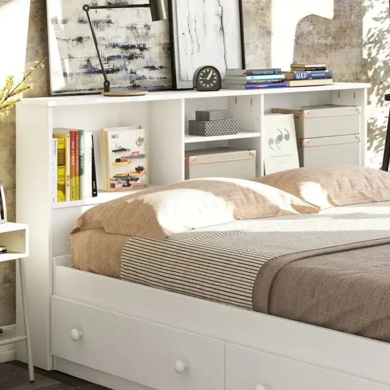 Palace Imports 100% Solid Wood Kansas Full Size Bookcase Headboard