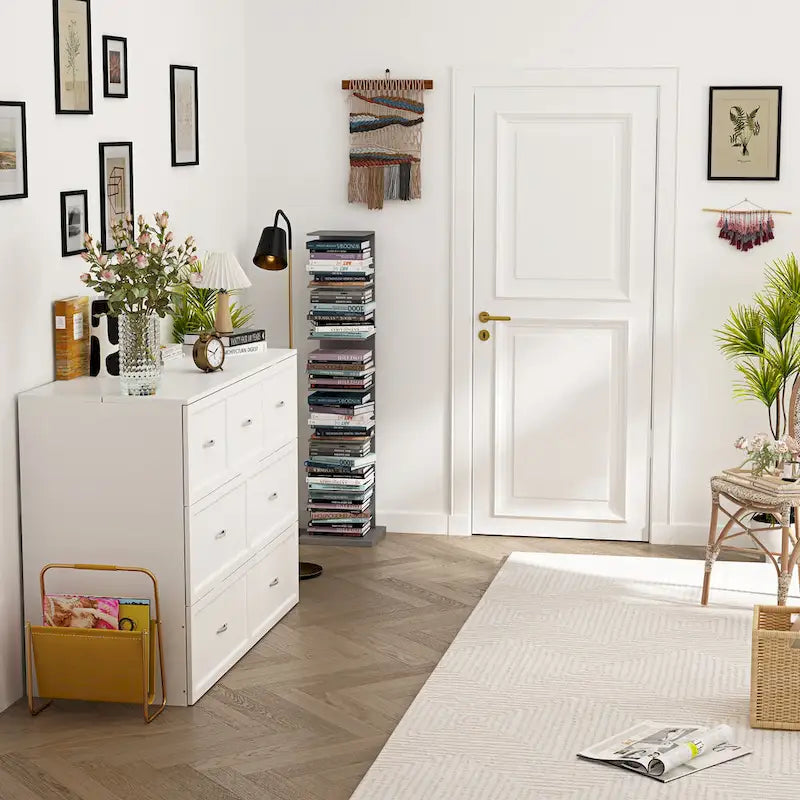 Cassettiera con letto a scomparsa bianco, ideale per sala feste, ufficio o per ottimizzare gli spazi.