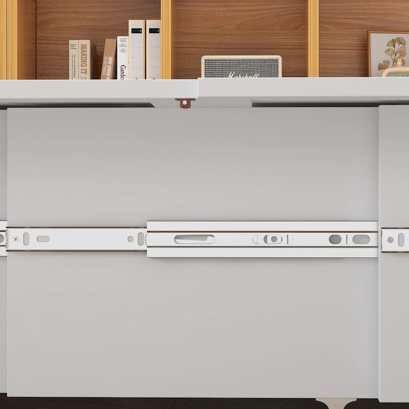 Cassettiera con letto a scomparsa bianco, ideale per sala feste, ufficio o per ottimizzare gli spazi.