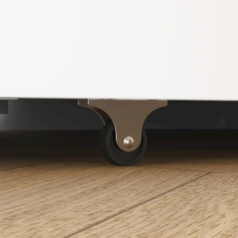 Cassettiera con letto a scomparsa bianco, ideale per sala feste, ufficio o per ottimizzare gli spazi.
