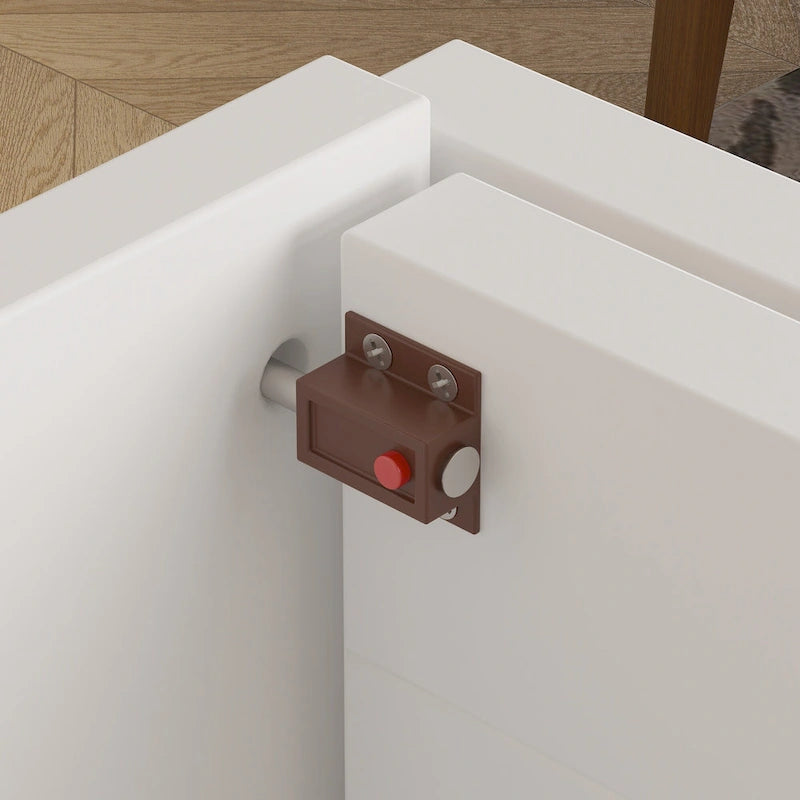 Cassettiera con letto a scomparsa bianco, ideale per sala feste, ufficio o per ottimizzare gli spazi.