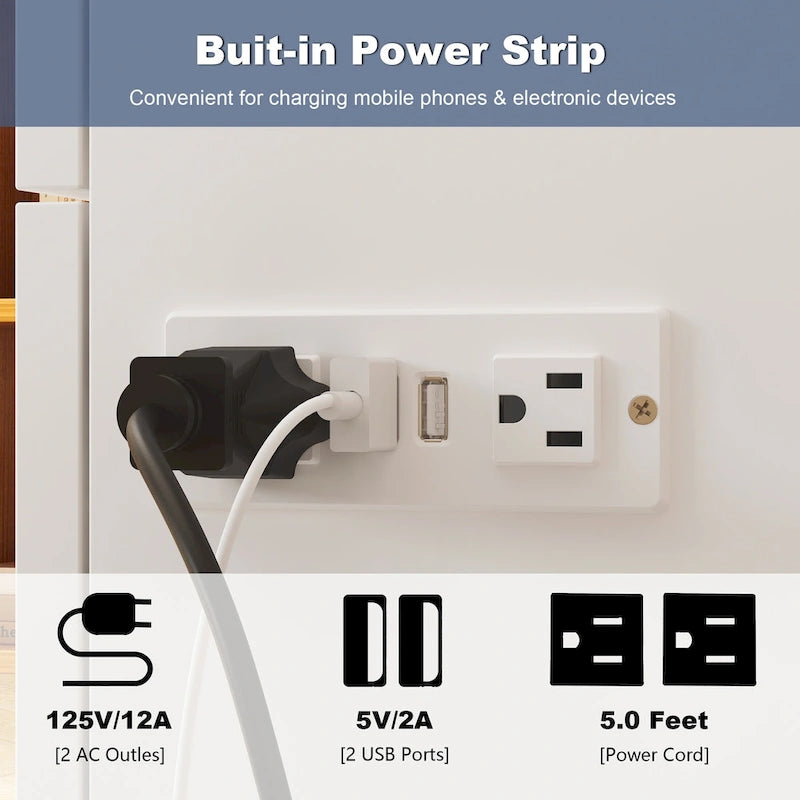 Cassettiera con letto a scomparsa bianco, ideale per sala feste, ufficio o per ottimizzare gli spazi.