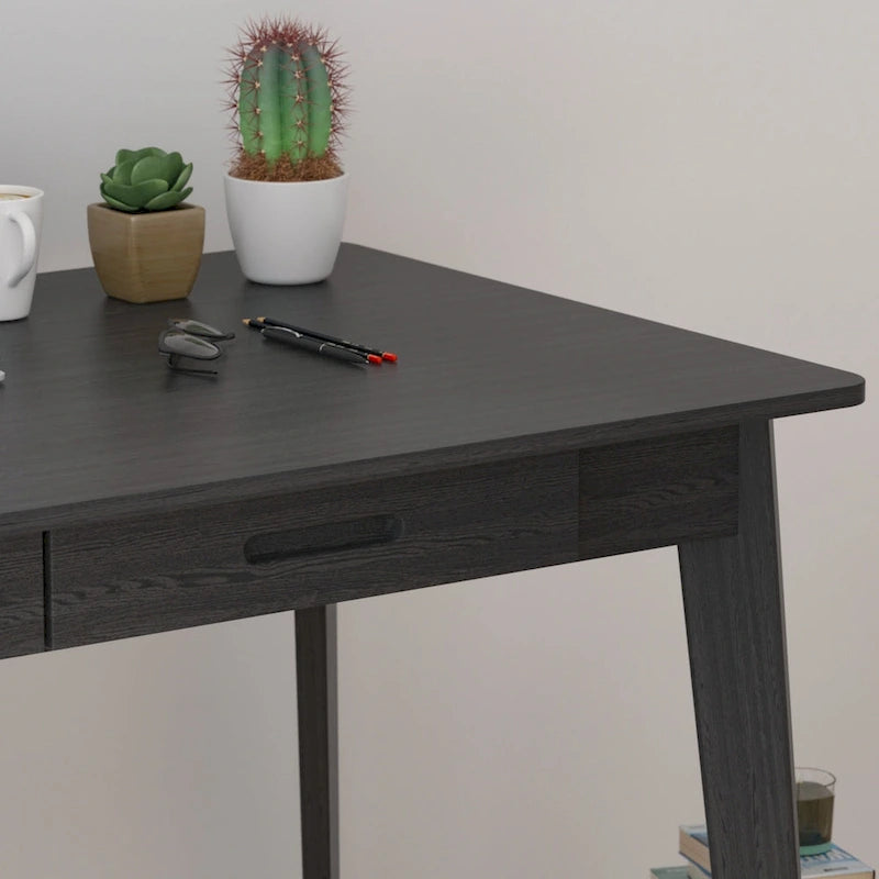47.2W Classic Home Office Desk, Writing Desk With Drawers