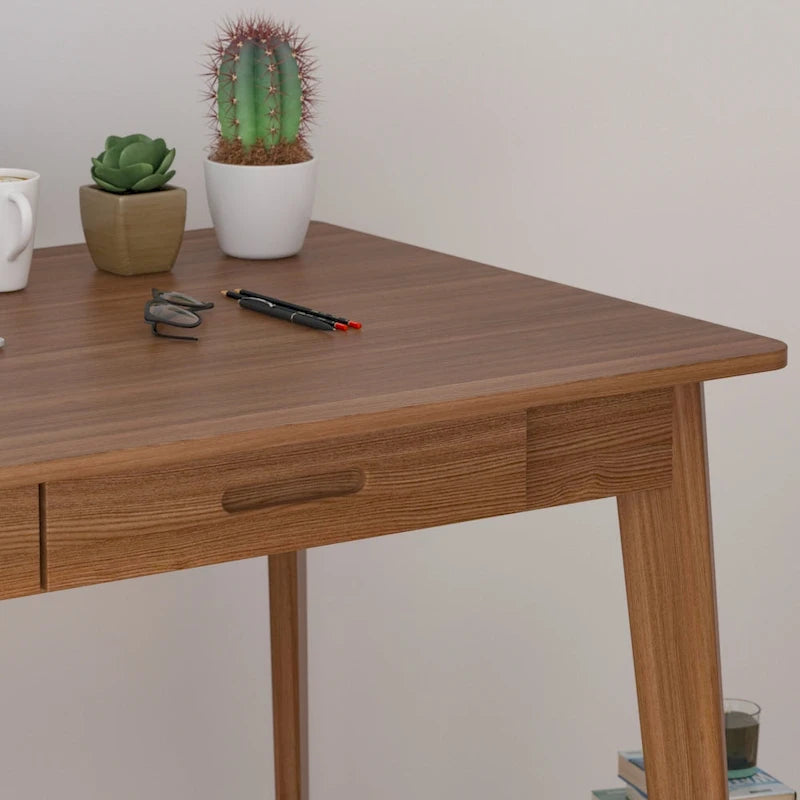 47.2W Classic Home Office Desk, Writing Desk With Drawers