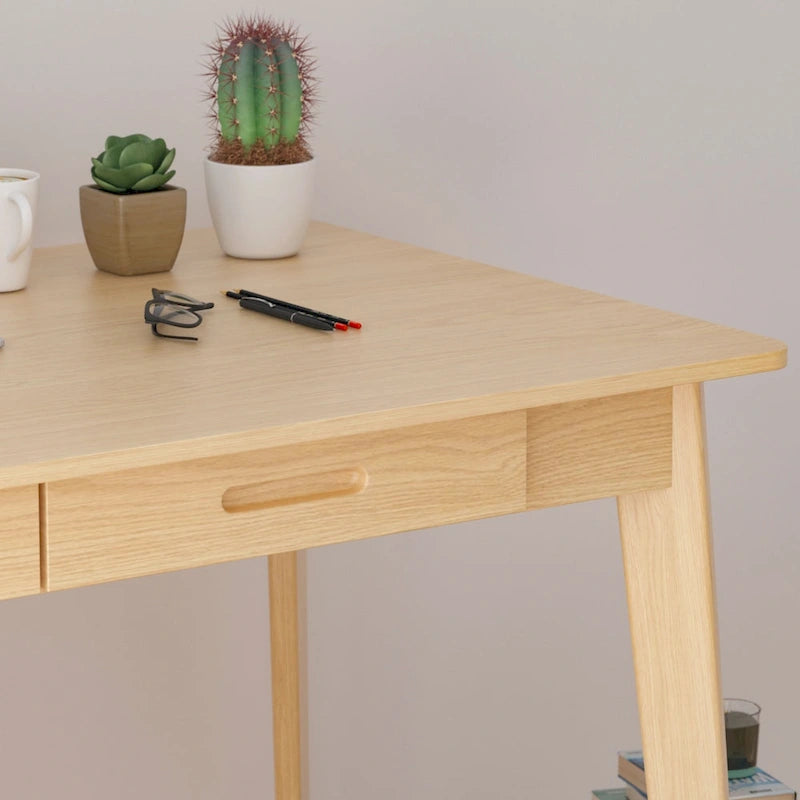 47.2W Classic Home Office Desk, Writing Desk With Drawers