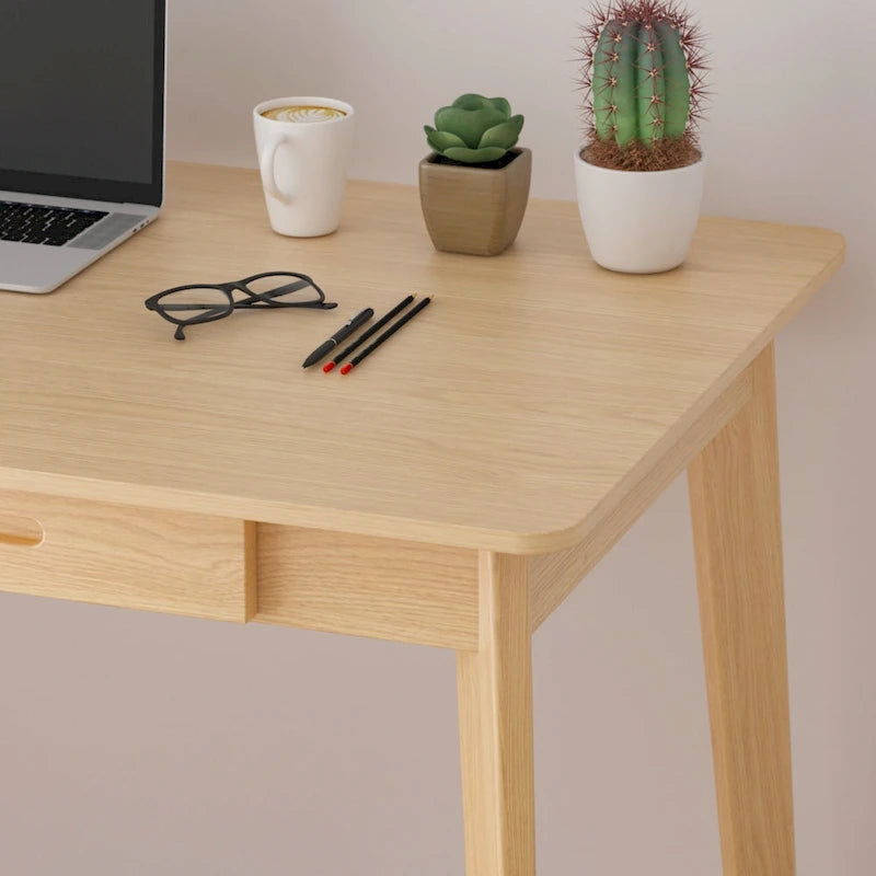 47.2W Classic Home Office Desk, Writing Desk With Drawers