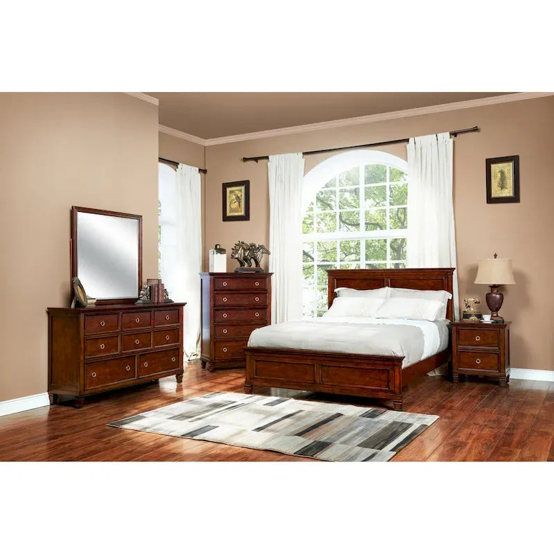 New Classic Furniture Hamlette Cherry Panel Bed