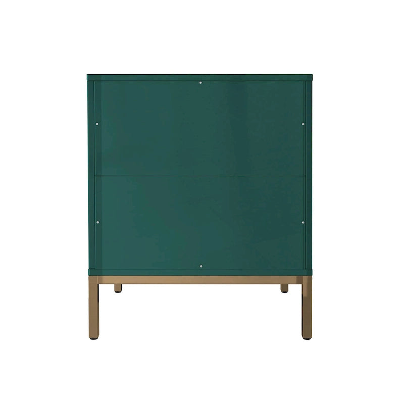 Clihome Wooden 2-Drawer Storage Nightstand