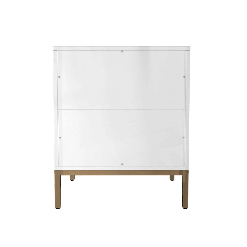 Clihome Wooden 2-Drawer Storage Nightstand