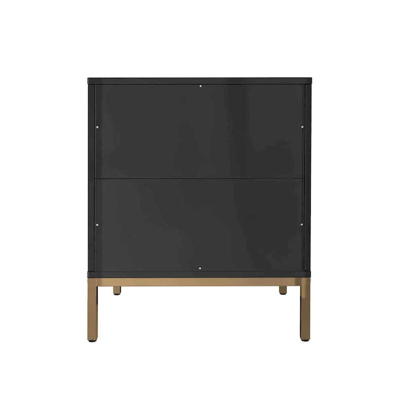 Clihome Wooden 2-Drawer Storage Nightstand