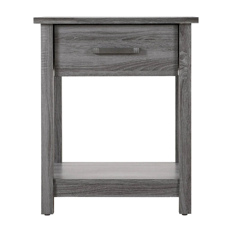 Comodino in legno Salem con 1 cassetto e ripiano