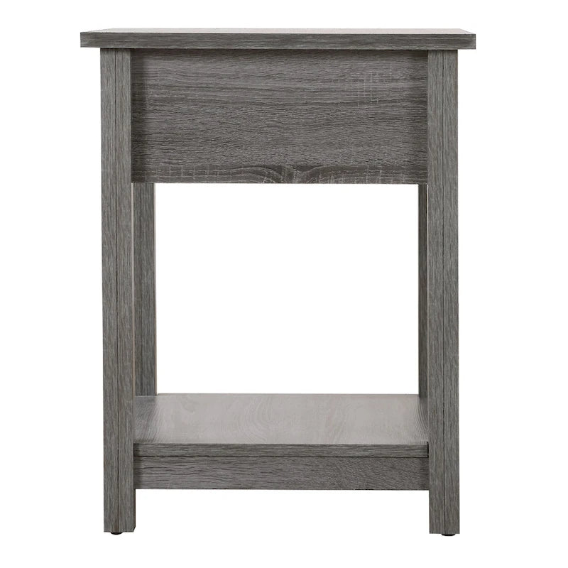 Comodino in legno Salem con 1 cassetto e ripiano