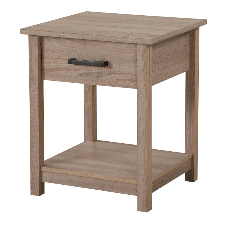Comodino in legno Salem con 1 cassetto e ripiano
