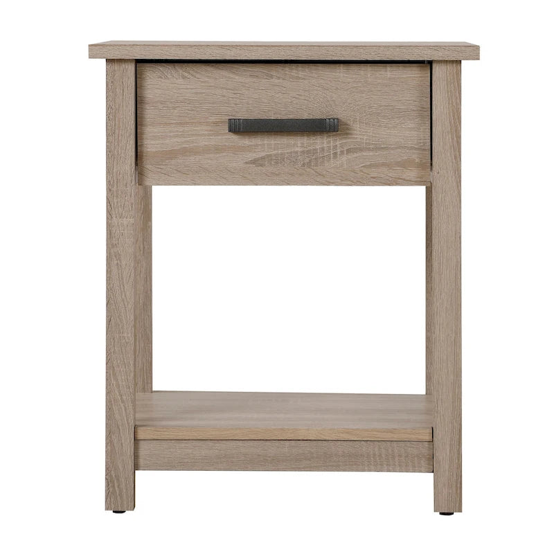 Comodino in legno Salem con 1 cassetto e ripiano