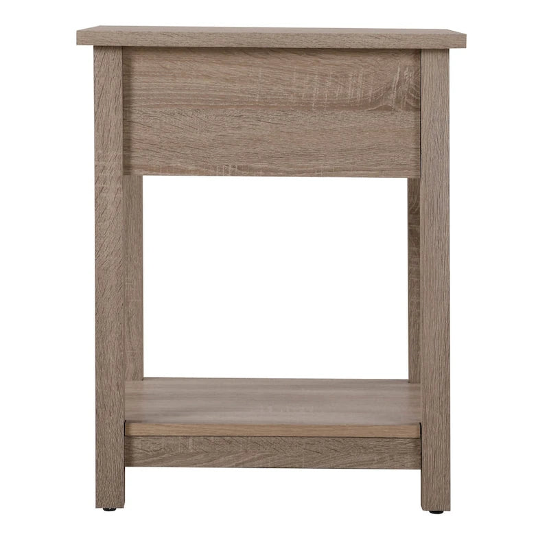 Comodino in legno Salem con 1 cassetto e ripiano