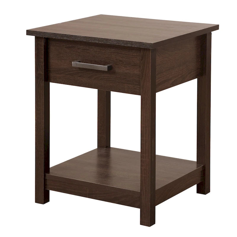 Comodino in legno Salem con 1 cassetto e ripiano