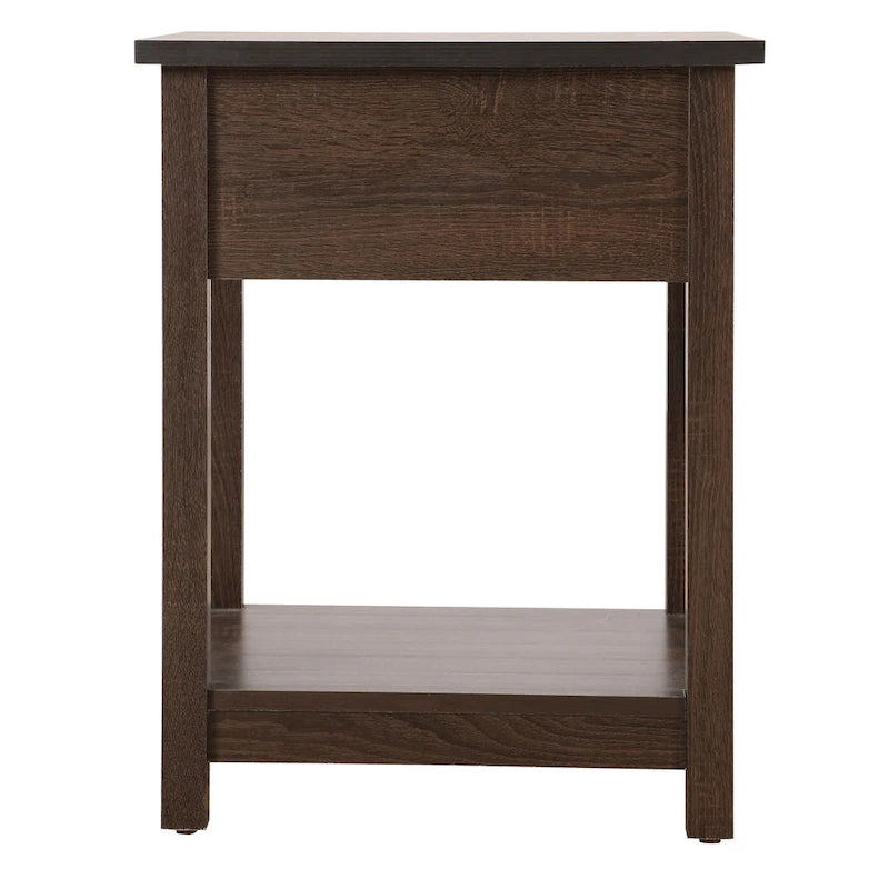 Comodino in legno Salem con 1 cassetto e ripiano