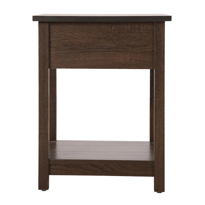 Comodino in legno Salem con 1 cassetto e ripiano