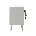 Kay Mid-century Modern 2 - Drawer Nightstand with Built-In Outlets and USB set of 2 by HULALA HOME