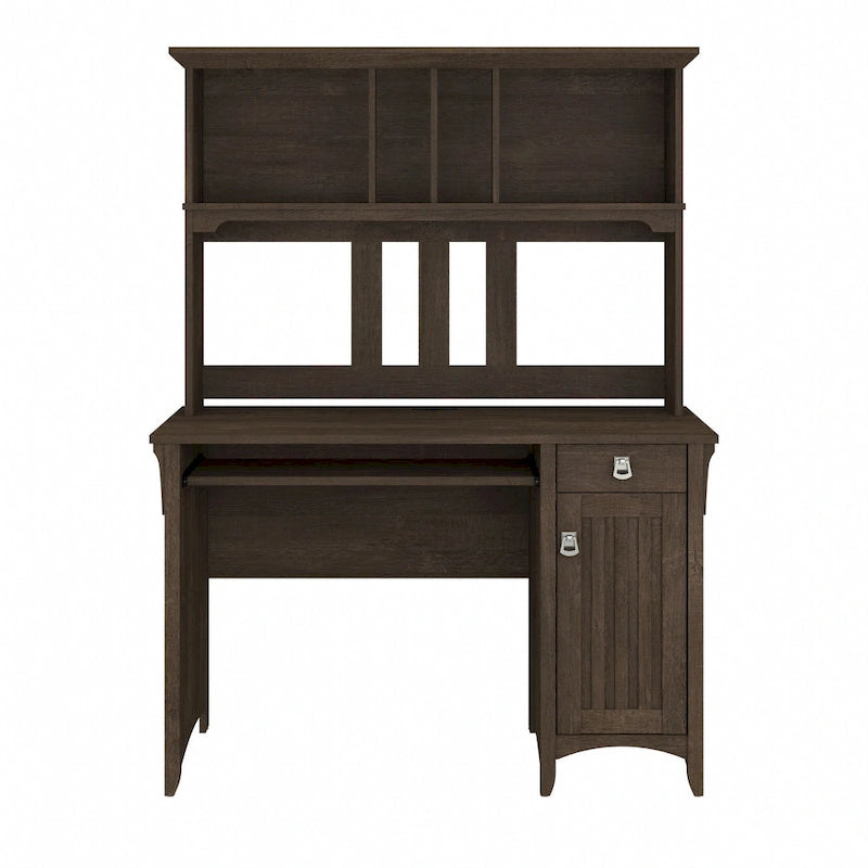 Bush Furniture Salinas Small Computer Desk with Storage Hutch