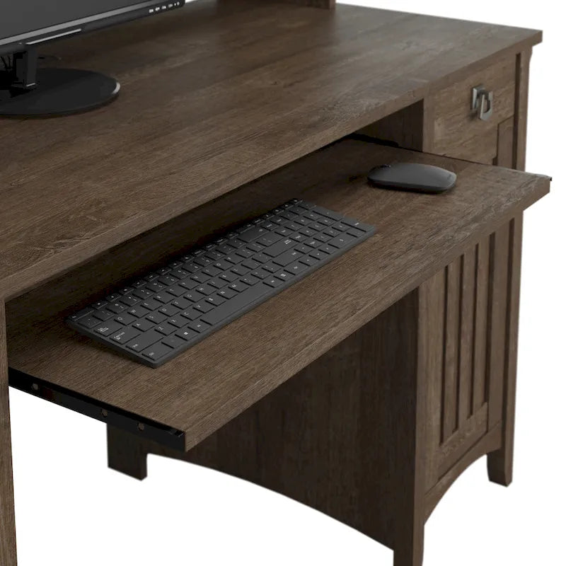 Bush Furniture Salinas Small Computer Desk with Storage Hutch