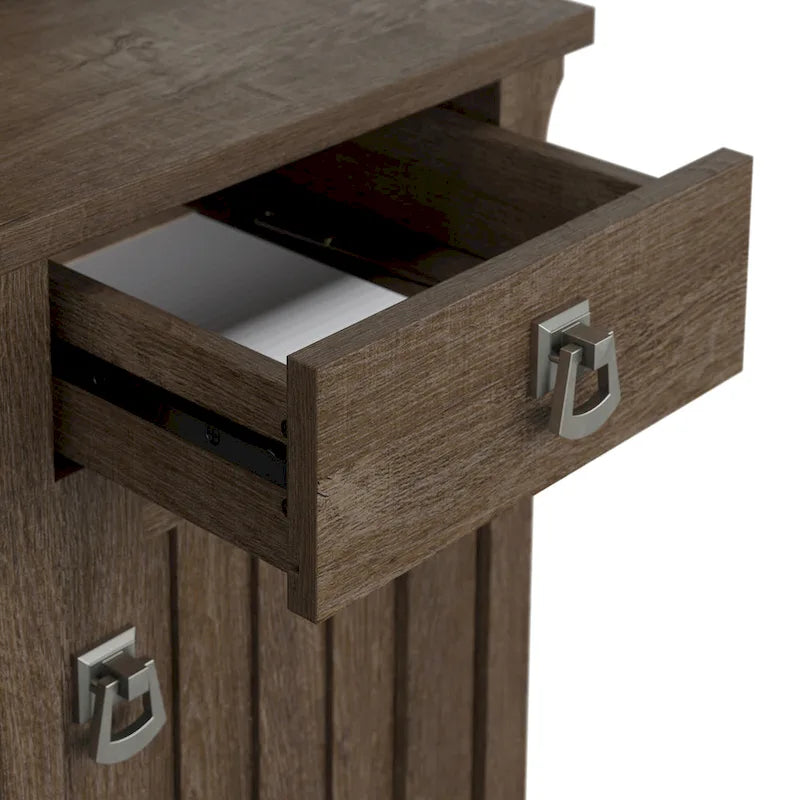 Bush Furniture Salinas Small Computer Desk with Storage Hutch