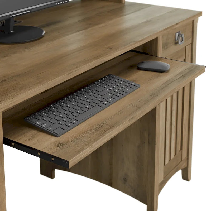 Bush Furniture Salinas Small Computer Desk with Storage Hutch