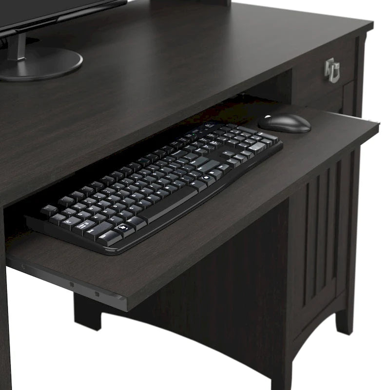 Bush Furniture Salinas Small Computer Desk with Storage Hutch
