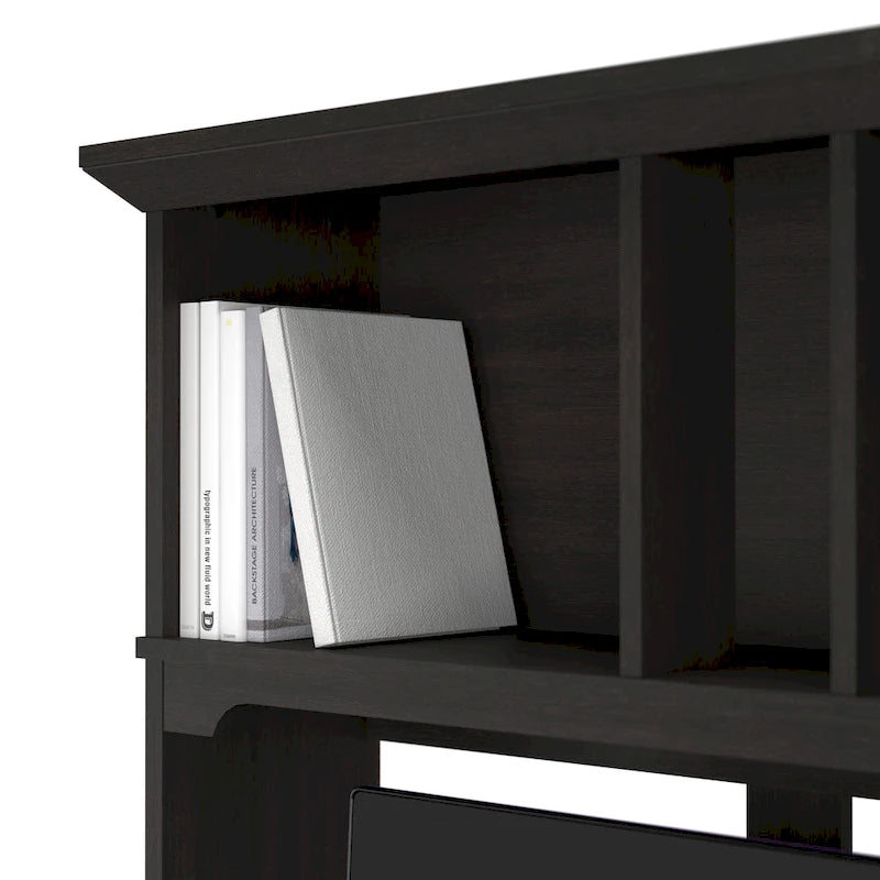 Bush Furniture Salinas Small Computer Desk with Storage Hutch