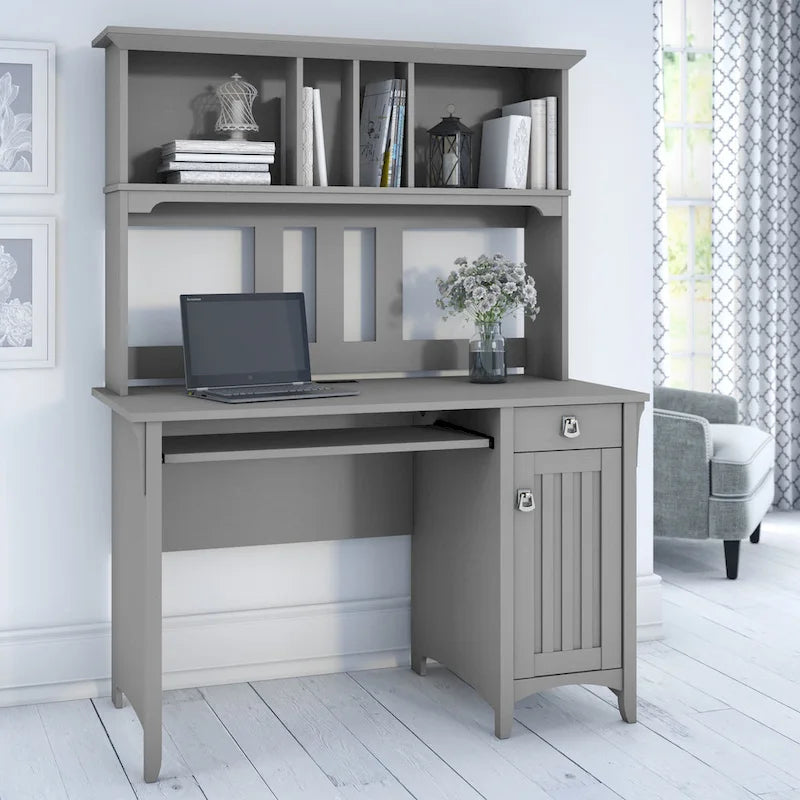 Bush Furniture Salinas Small Computer Desk with Storage Hutch