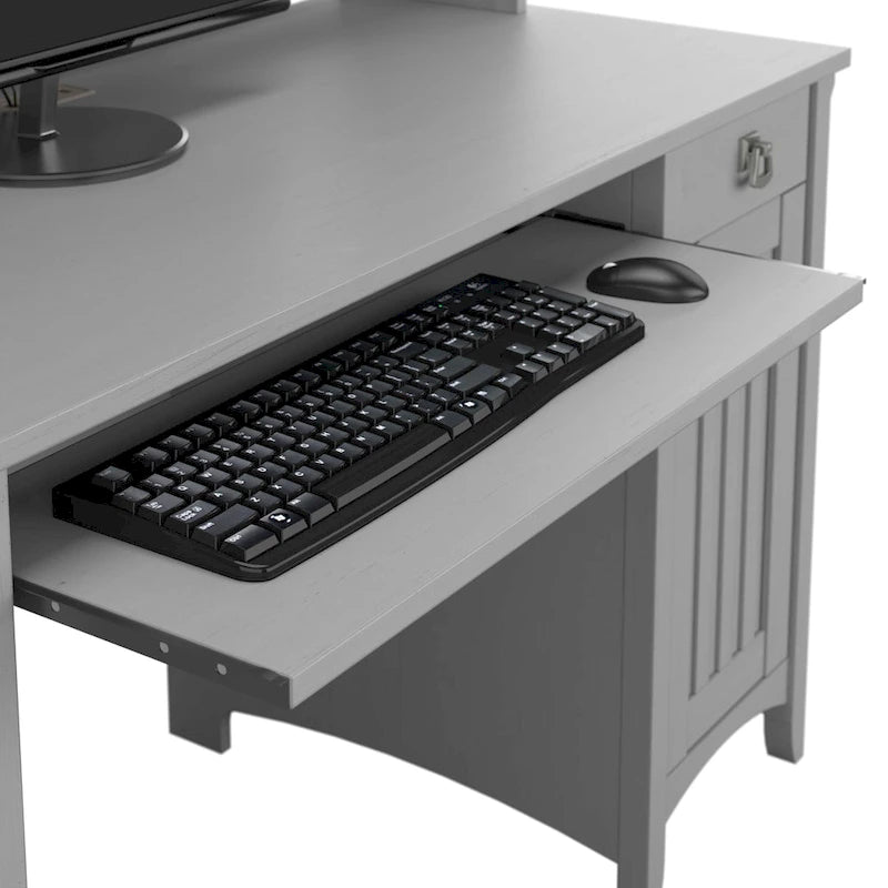 Bush Furniture Salinas Small Computer Desk with Storage Hutch