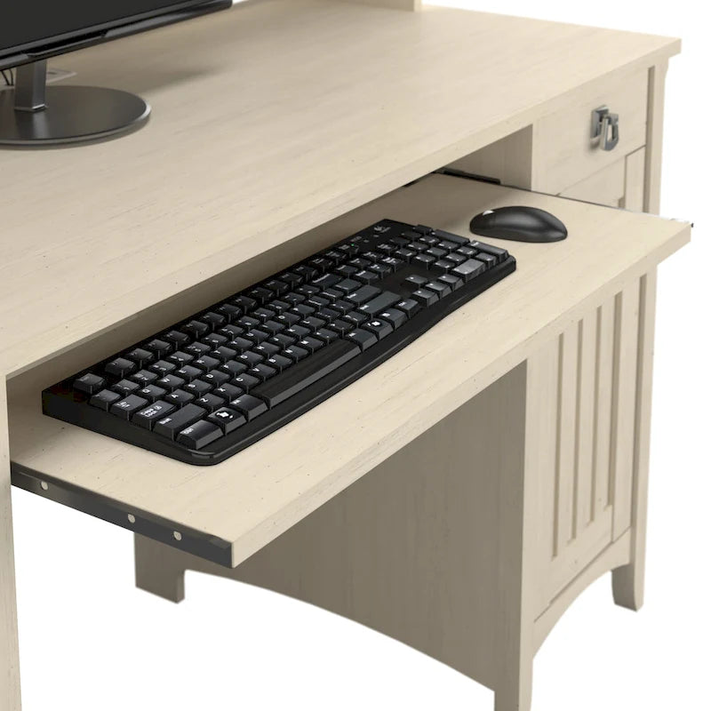 Bush Furniture Salinas Small Computer Desk with Storage Hutch