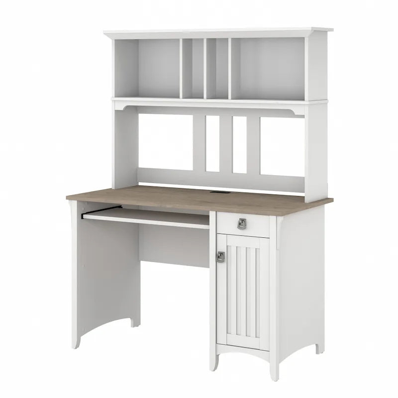 Bush Furniture Salinas Small Computer Desk with Storage Hutch