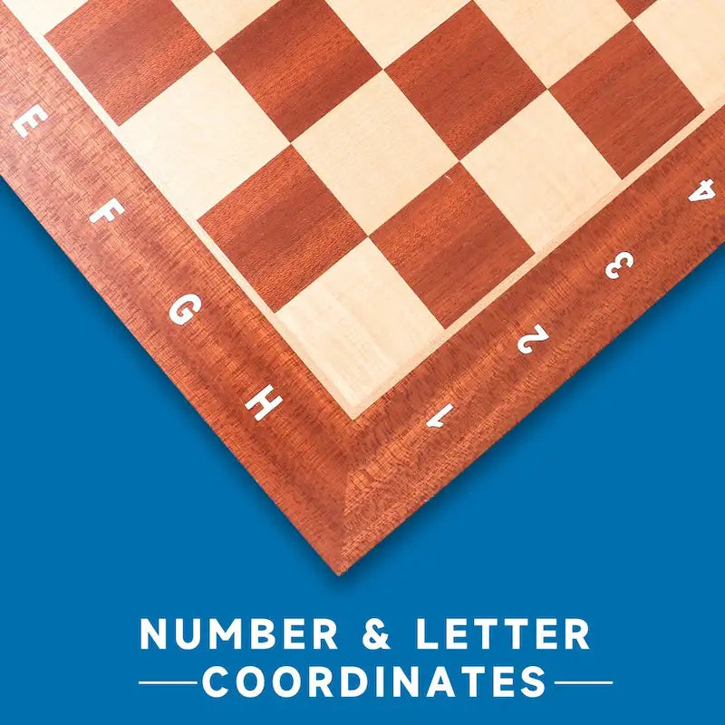 GSE 19x19 Wooden Inlaid Chessboard, Professional Staunton Tournament Chess Board with 2 Square