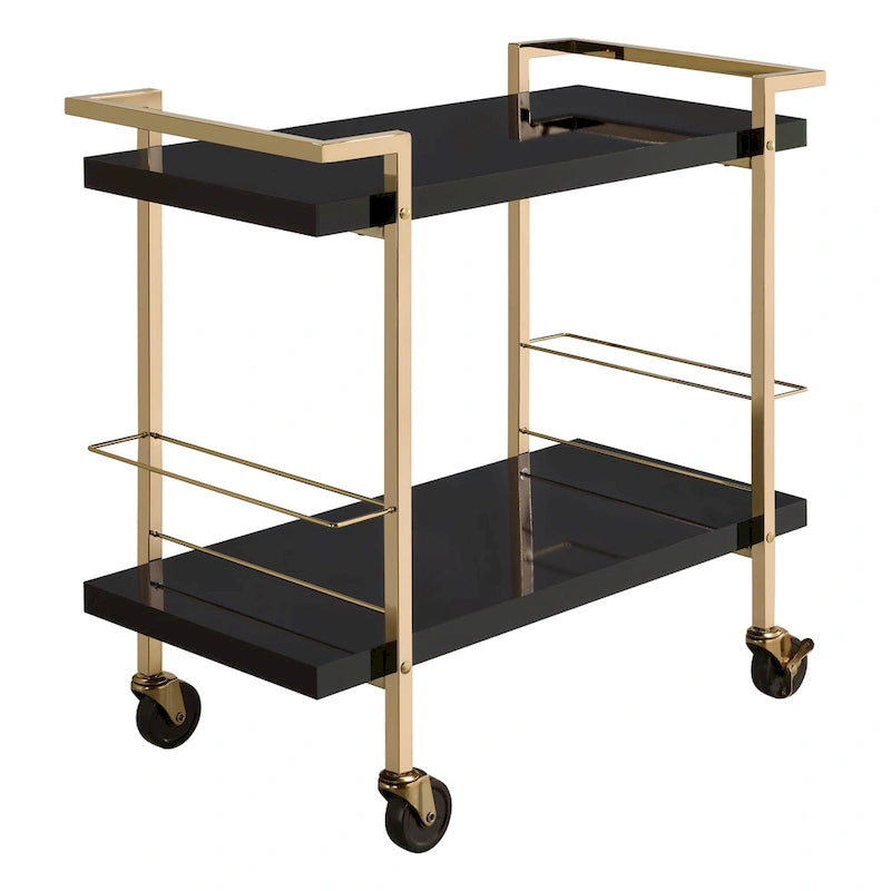 Alios Serving Cart with Gold Frame