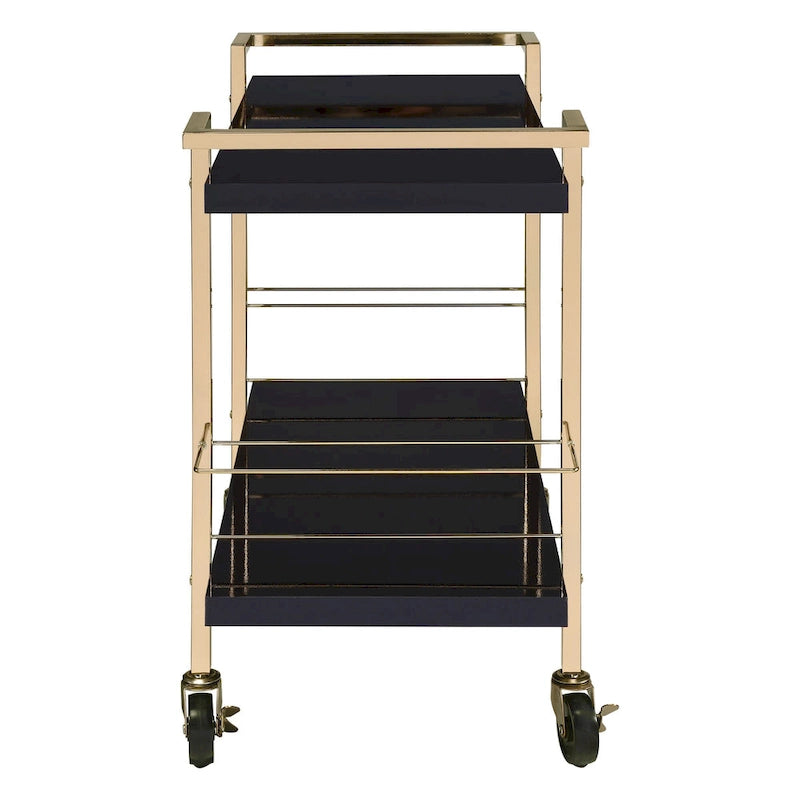 Alios Serving Cart with Gold Frame