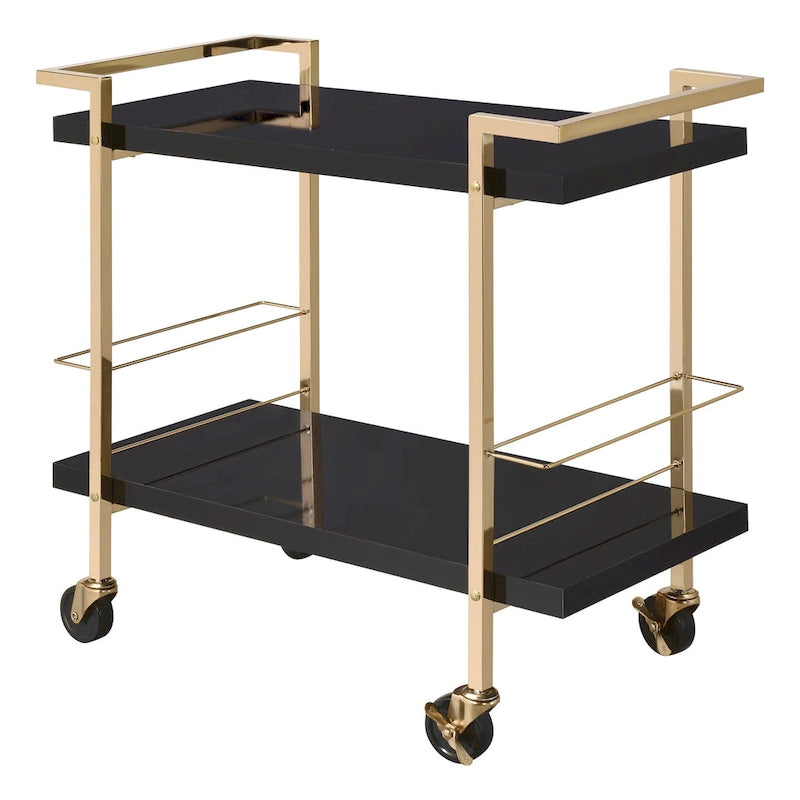 Alios Serving Cart with Gold Frame