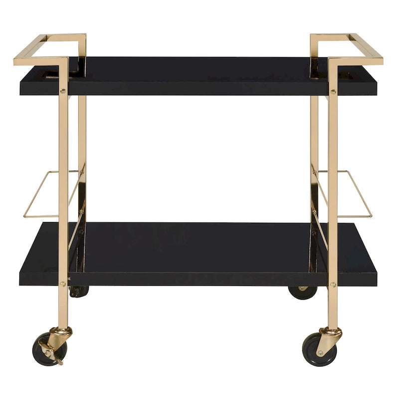 Alios Serving Cart with Gold Frame