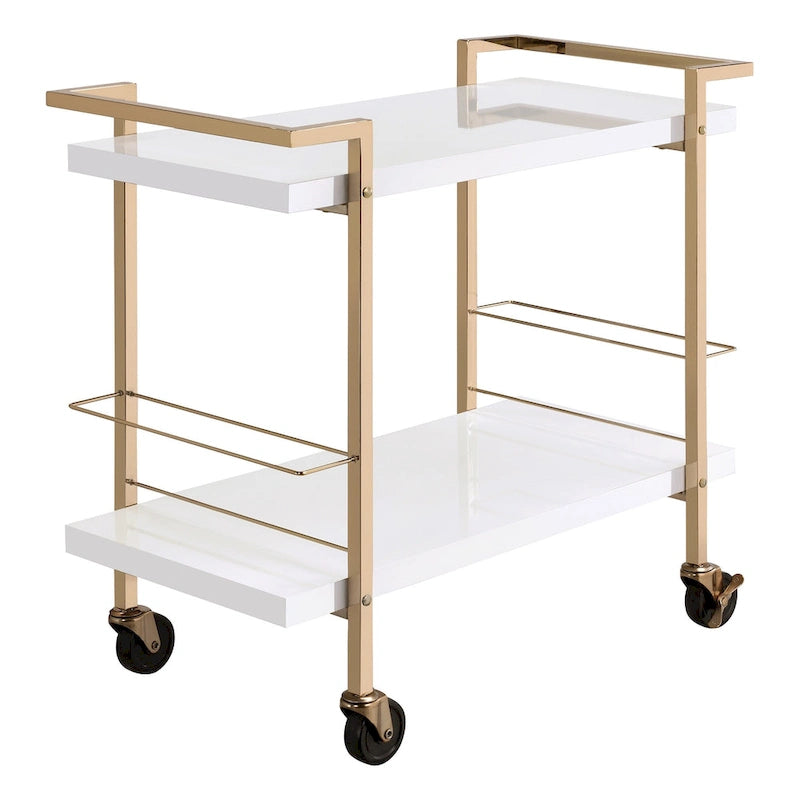 Alios Serving Cart with Gold Frame