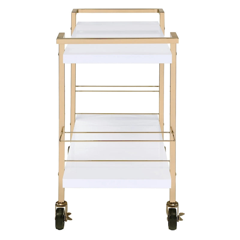Alios Serving Cart with Gold Frame