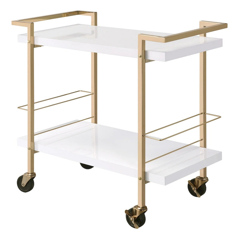 Alios Serving Cart with Gold Frame