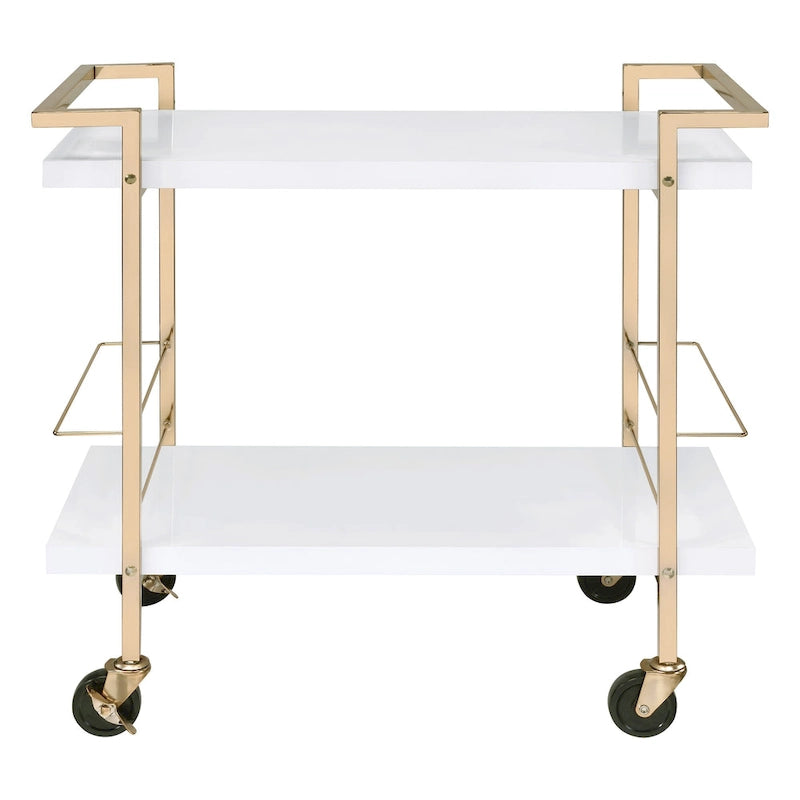 Alios Serving Cart with Gold Frame