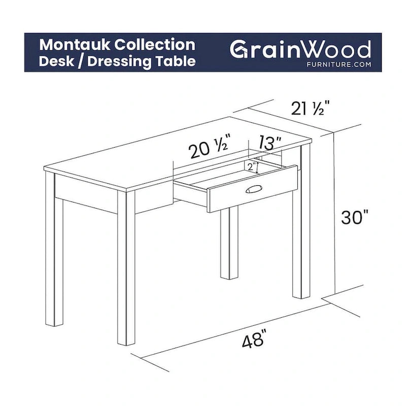 Scrivania Grain Wood Furniture Montauk