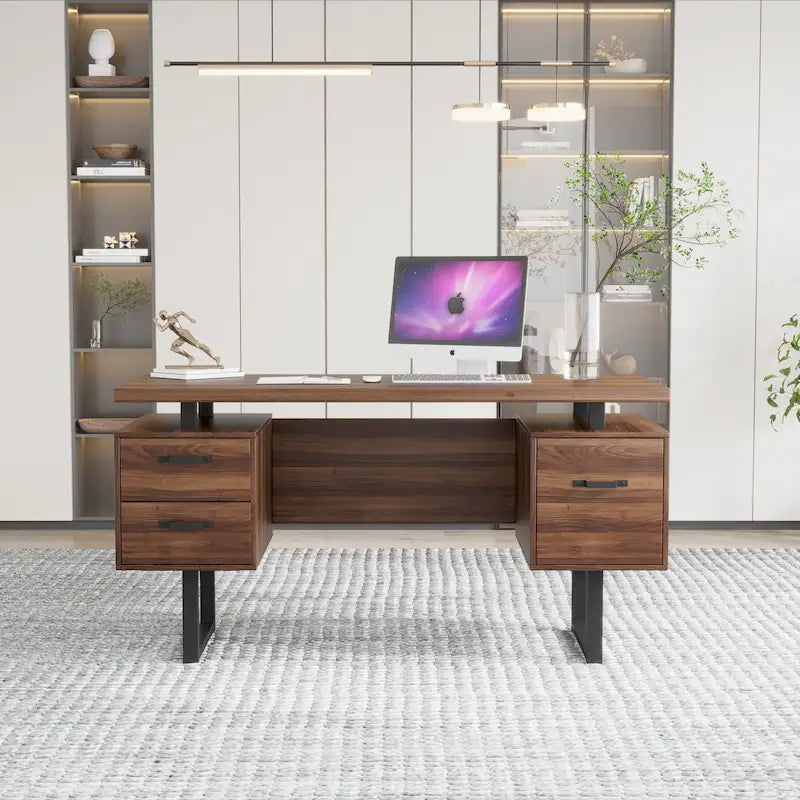 Scrivania per computer da ufficio con cassetti