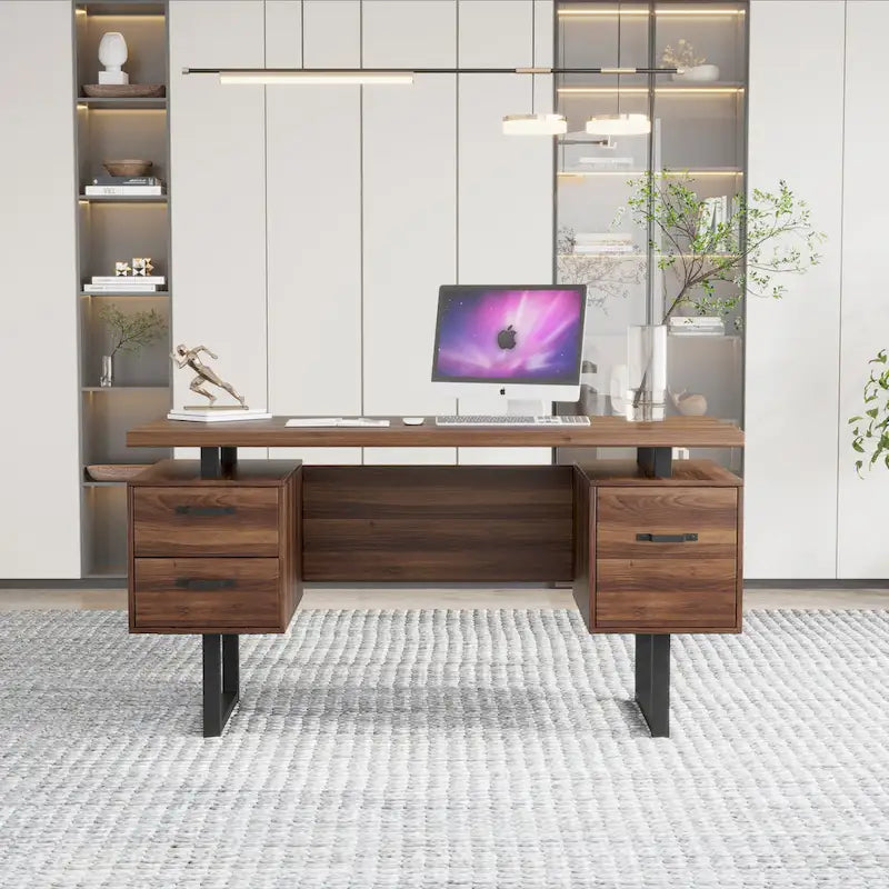 Scrivania per computer da ufficio con cassetti