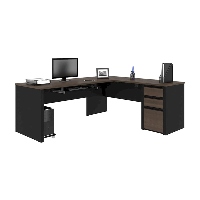 Bestar Connexion 72W L Shaped Desk with Storage Drawers